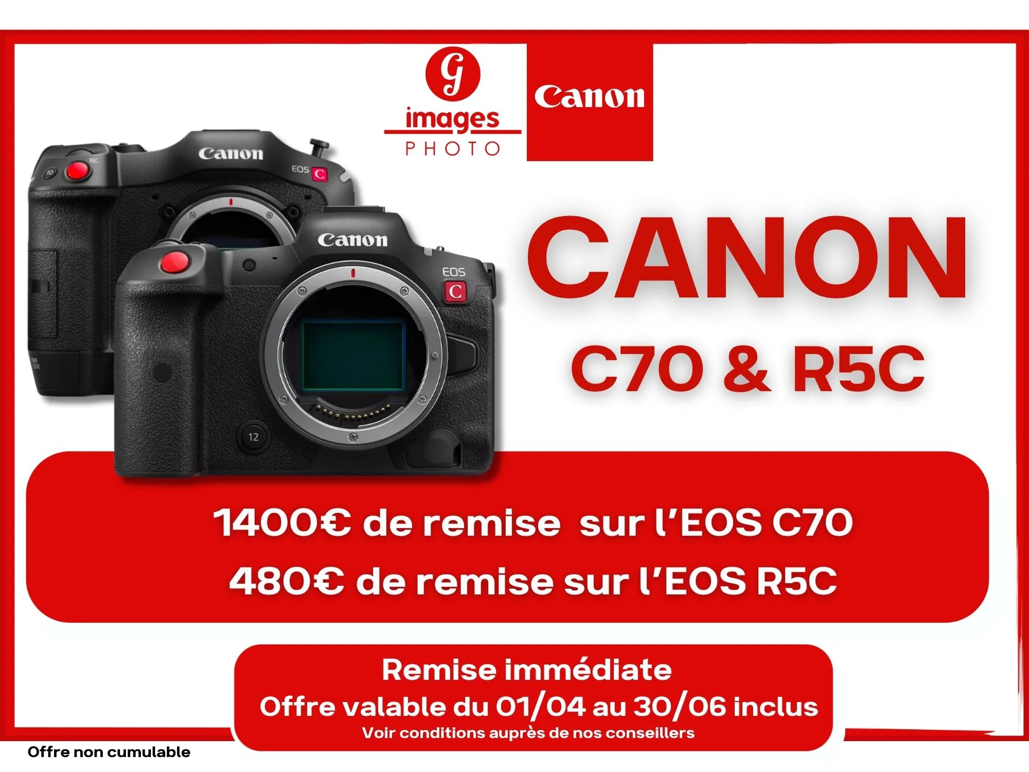 Remises canon chez Germain Photo Tours C70 et R5C