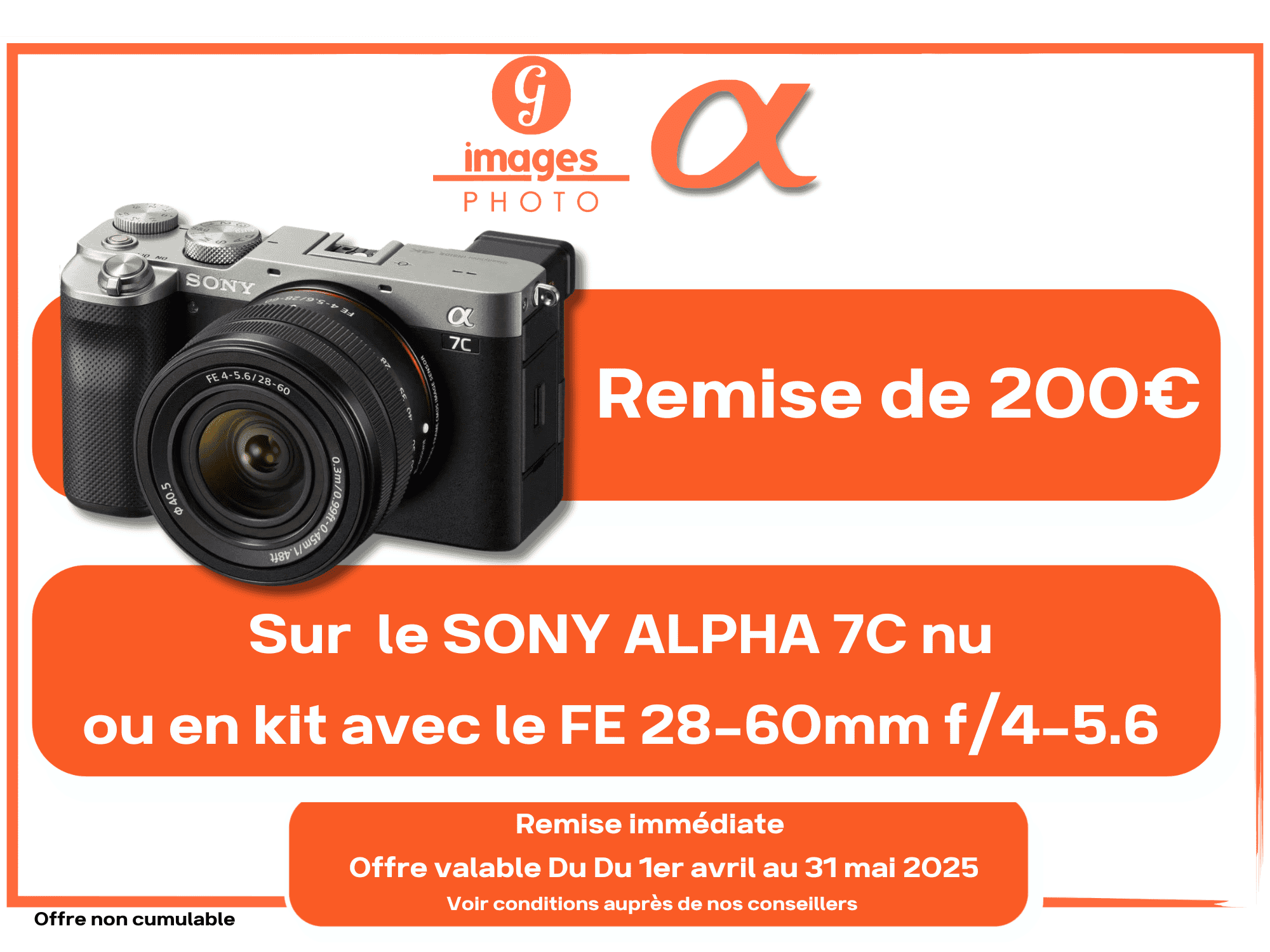 SONY ALPHA 7C Boitier nu + SONY ALPHA 7C + FE 28-60 mm f_4-5,6 200€